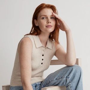Madewell Owen Polo Sweater Tank Size L